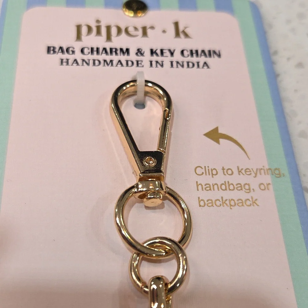 💙▪️Piper k ▪️Blue UK Exclusive Beaded Humming Bird Keychain Or Bag Charm